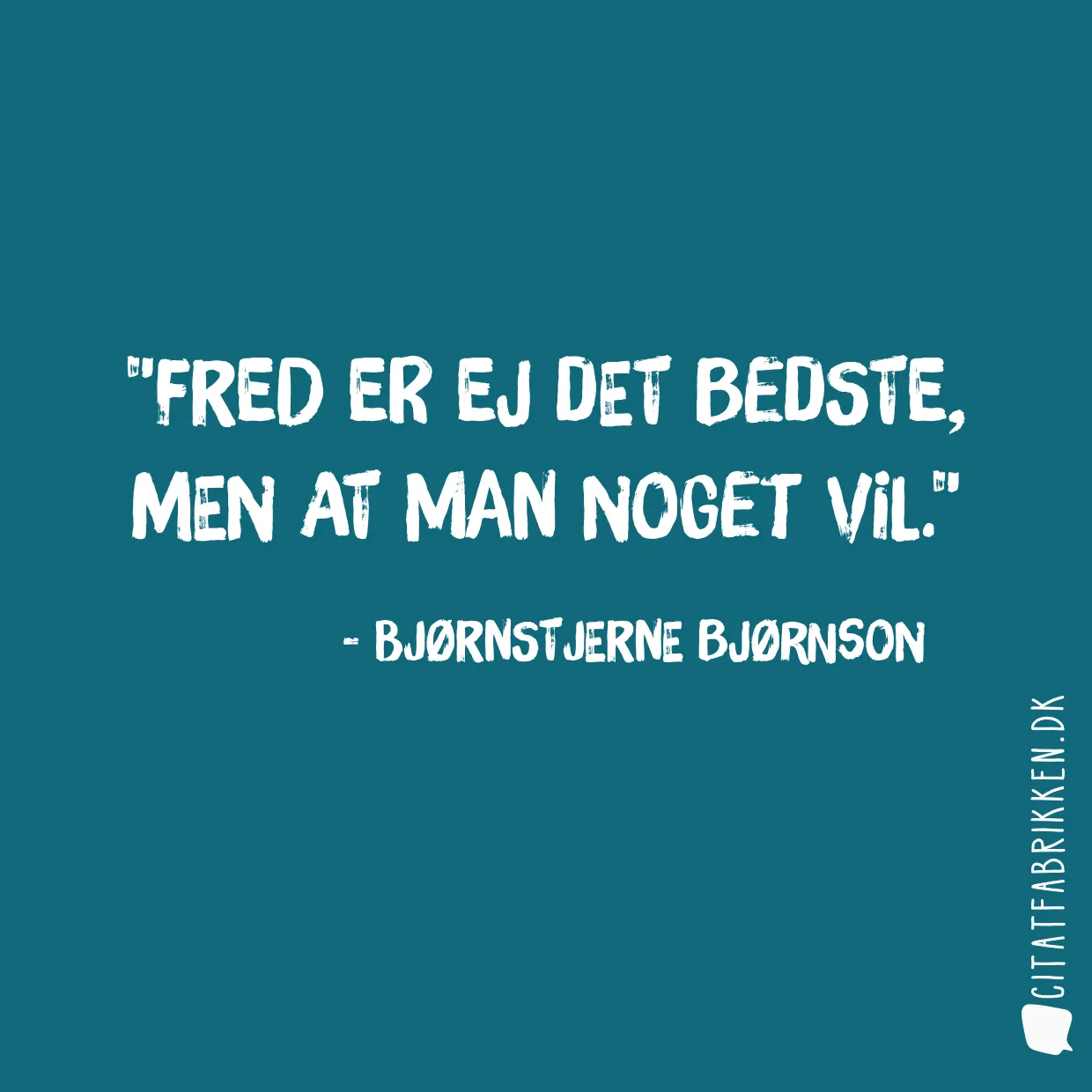 Fred er ej det bedste, men at man noget vil.