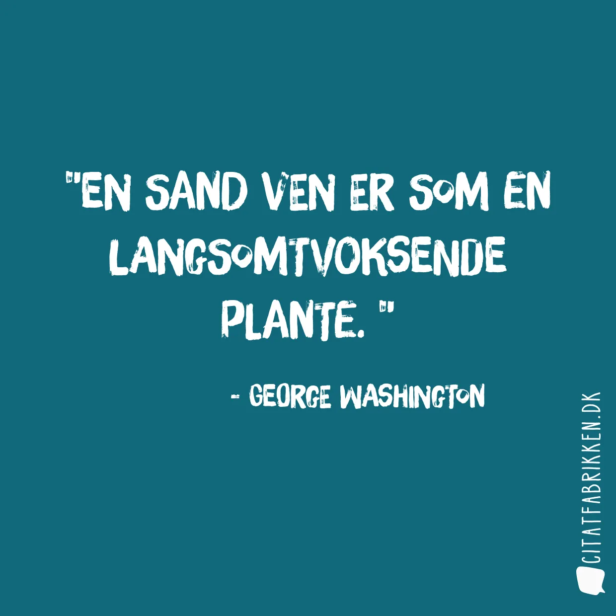 En sand ven er som en langsomtvoksende plante. 