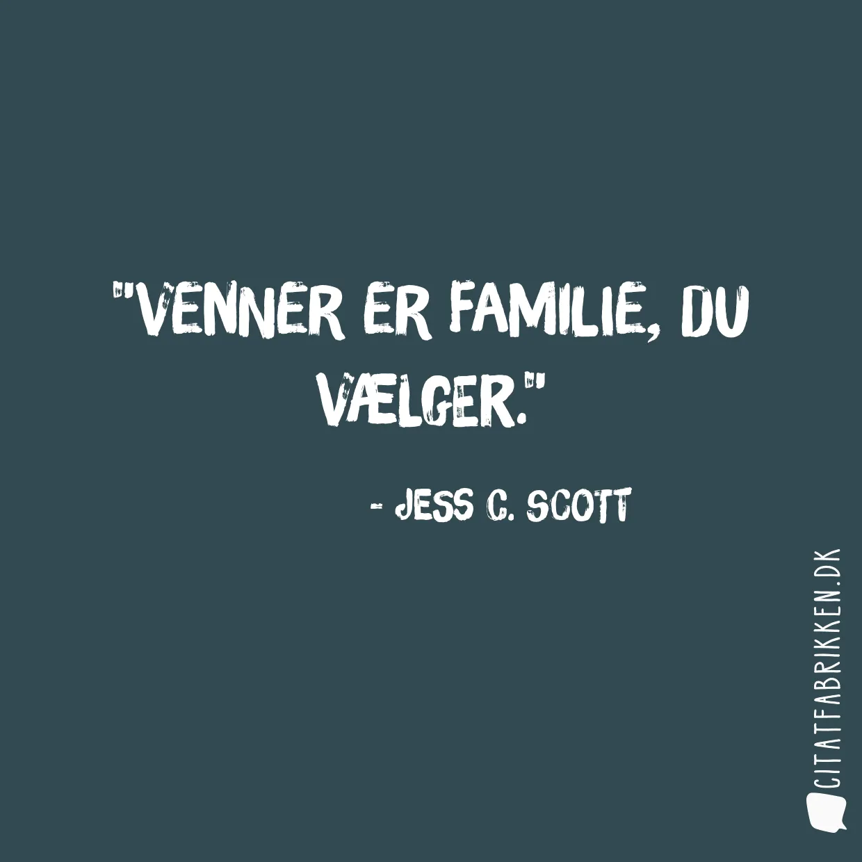 Venner er familie, du vælger.