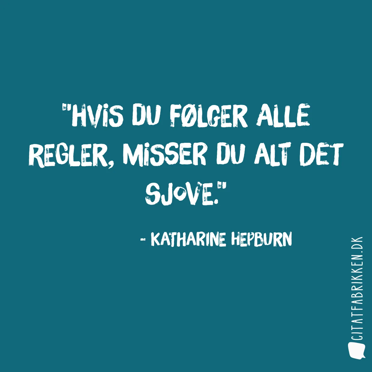 Hvis du følger alle regler, misser du alt det sjove.