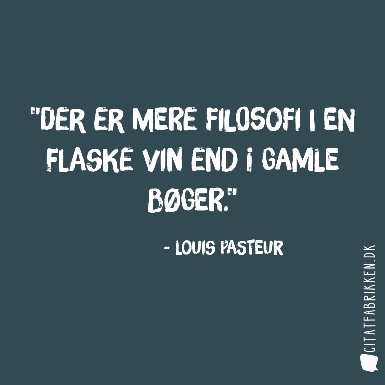 Der er mere filosofi i en flaske vin end i gamle bøger.