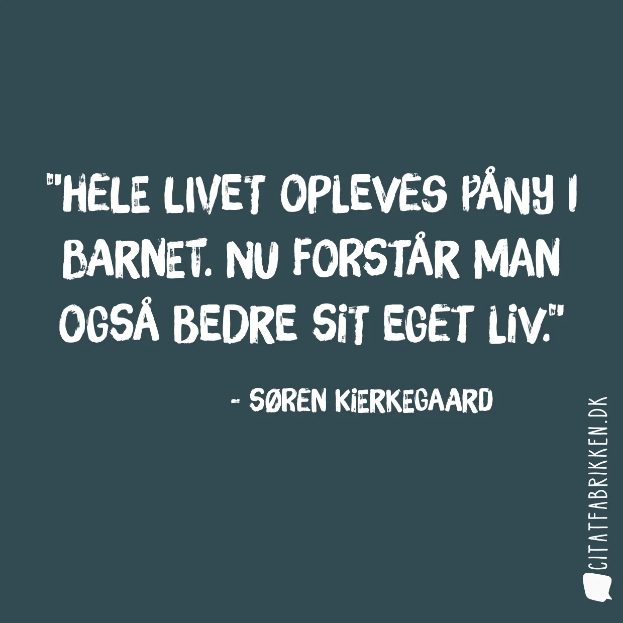 Hele livet opleves påny i barnet. Nu forstår man også bedre sit eget liv.