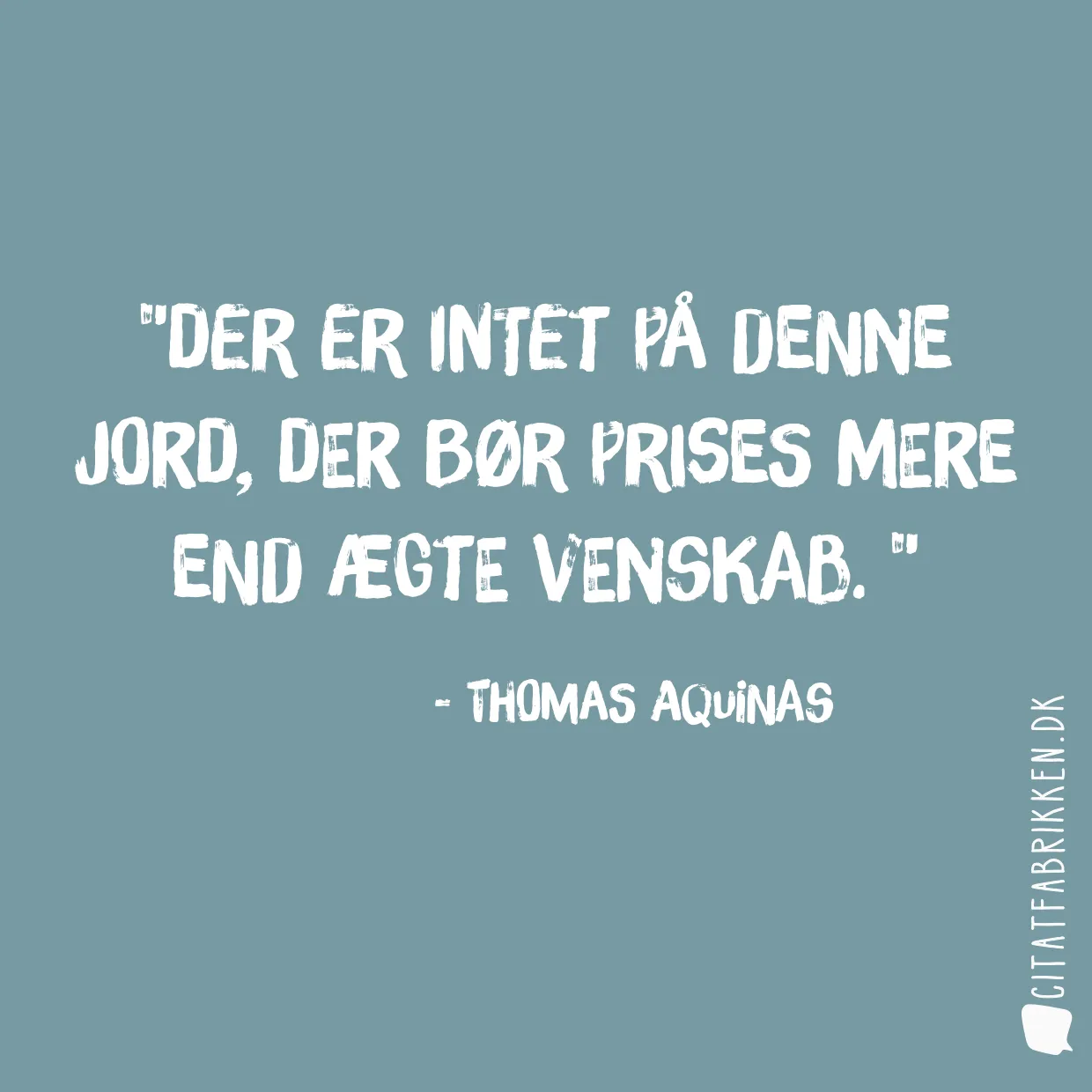 Der er intet på denne jord, der bør prises mere end ægte venskab. 