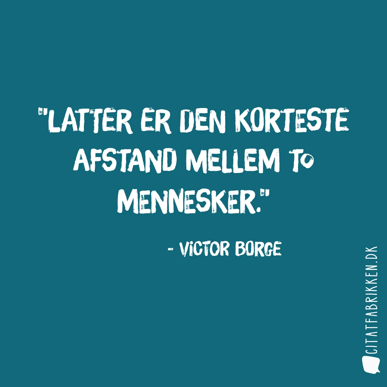 Latter er den korteste afstand mellem to mennesker.